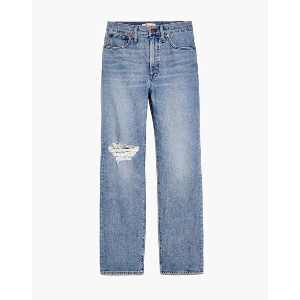 Madewell The Perfect Vintage Straight Leg Jean Reinhart Wash Distressed 32 Boho - Picture 14 of 16